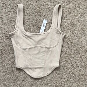 New Victoria's Secret Cream Corset Crop Top